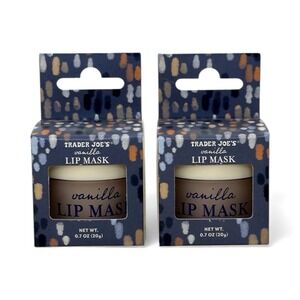 2x Trader Joe's Vanilla Lip Mask 0.7 oz / 20g Overnight Lip Moisture Vit C Shea